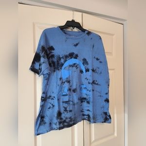Harry potter ravenclaw unisex tie dye t shirt black and blue size l